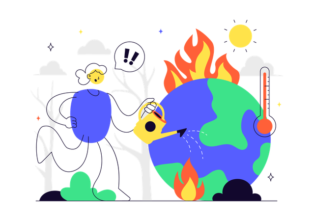 Global Warming  Illustration