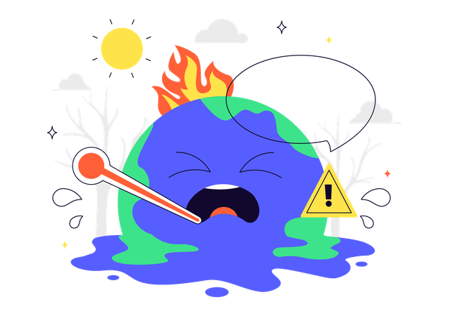 Global Warming  Illustration