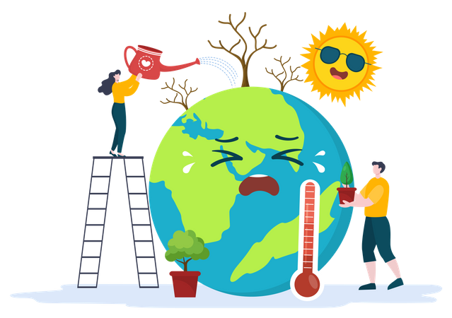 Global Warming effect  Illustration