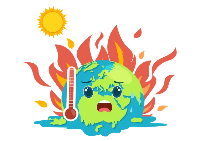 Global Warming effect  Illustration