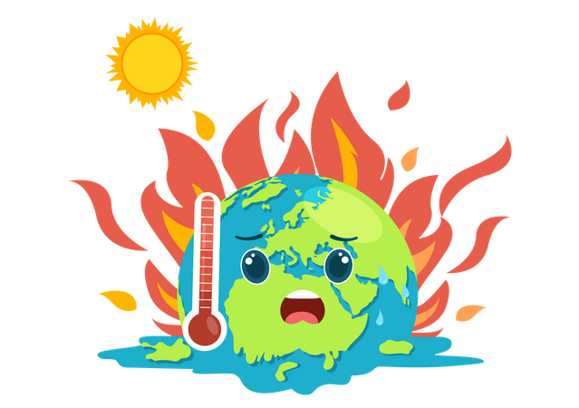 Global Warming effect  Illustration