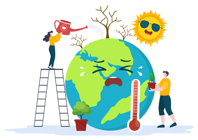Global Warming effect  Illustration