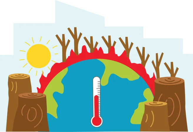 Global warming  Illustration