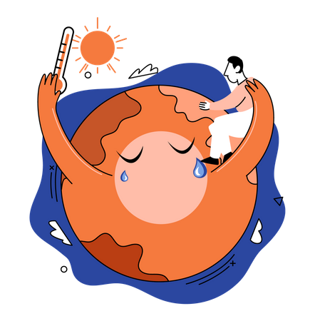 Global warming  Illustration