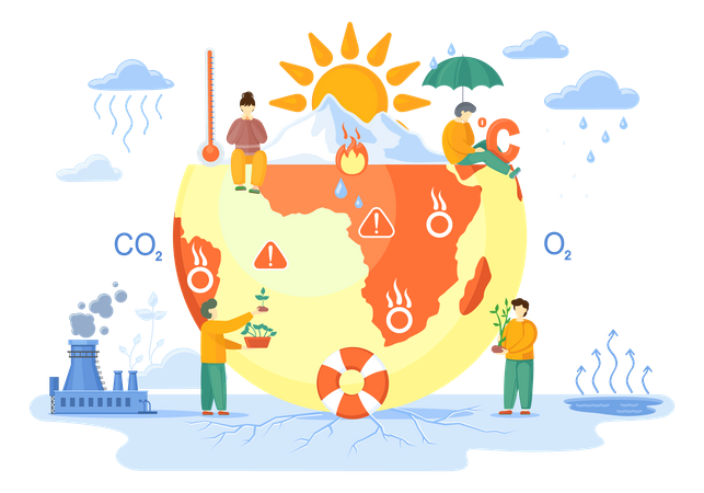 Global warming  Illustration