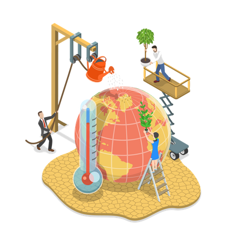 Global warming  Illustration