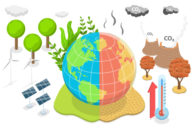 Global Warming  イラスト