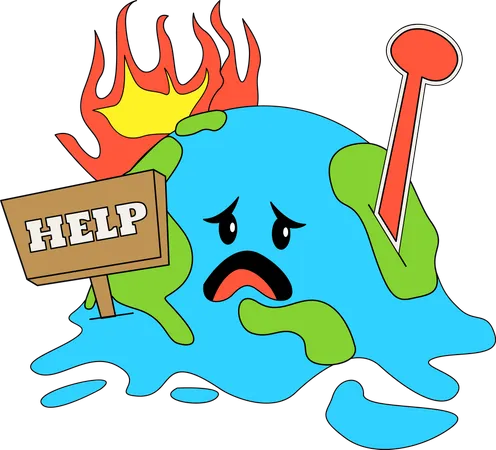 Climate Change Illustration Illustration