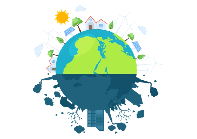 Global Warming projection  Illustration