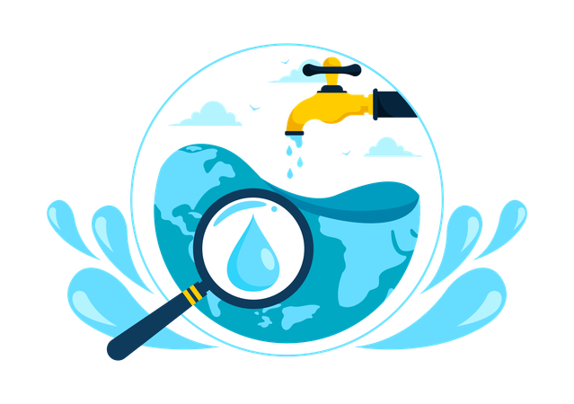 Global Water Monitoring  Illustration