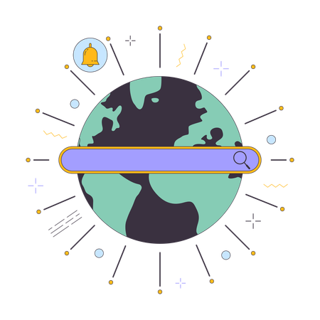 Global web search  Illustration