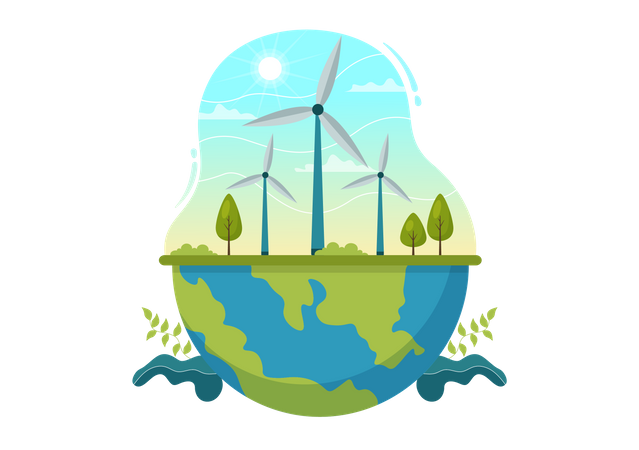 Global Wind Day Illustration