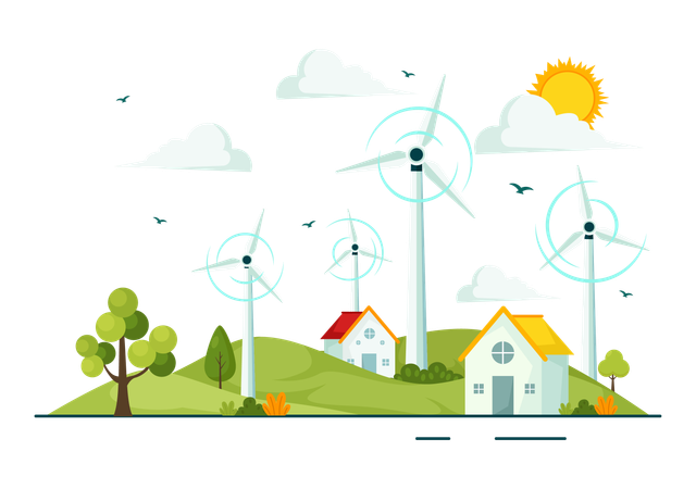 Global Wind Day  Illustration