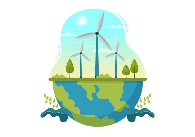 Global Wind Day  Illustration