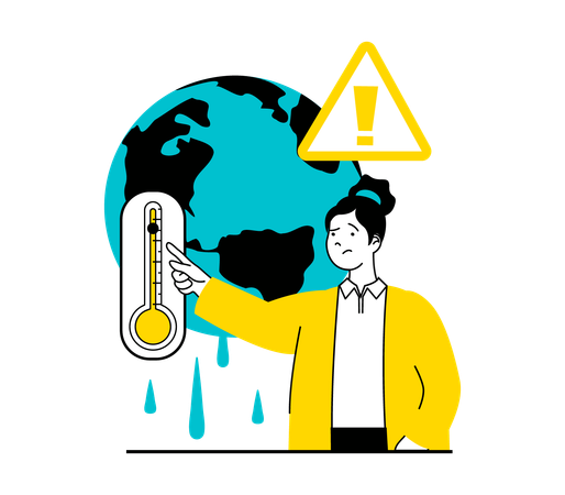 Globale Erwärmung  Illustration