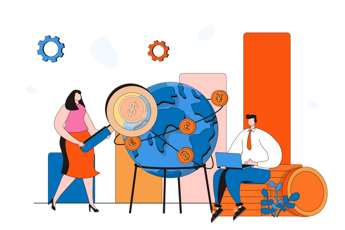 Globale Geschäftsstrategie  Illustration