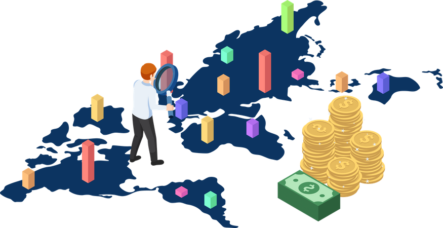 Globale Investitionsmöglichkeit  Illustration