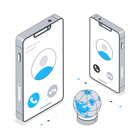 Globale Kommunikation  Illustration