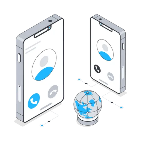 Globale Kommunikation  Illustration