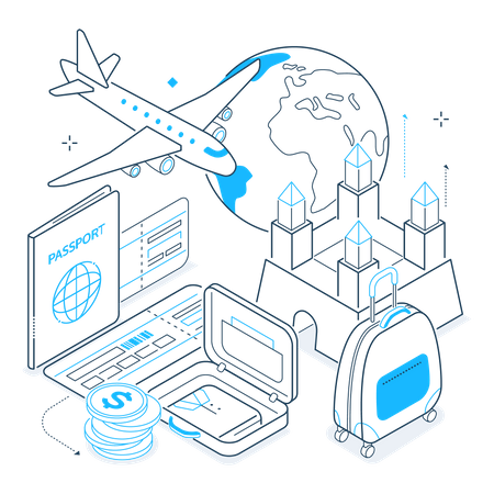 Globale Reise  Illustration