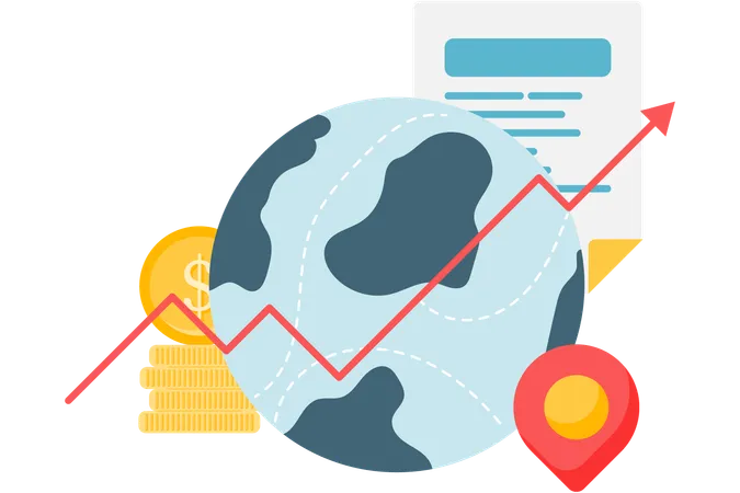 Globale Wachstumsanalyse  Illustration