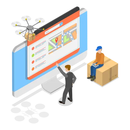 Globale Logistikverfolgung  Illustration