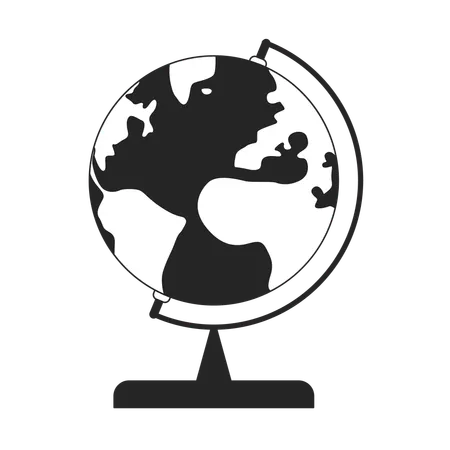 Globe on stand  Illustration