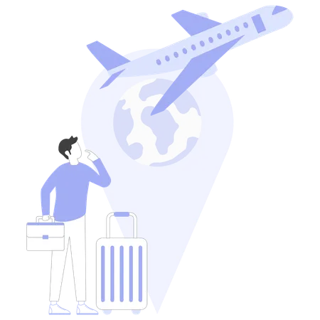 Globe trotting  Illustration