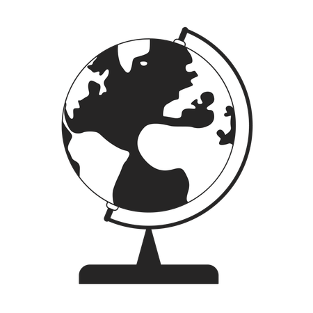 Globo em pé  Illustration