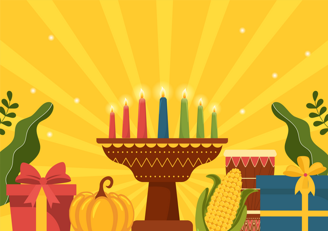 Frohes Kwanzaa  Illustration