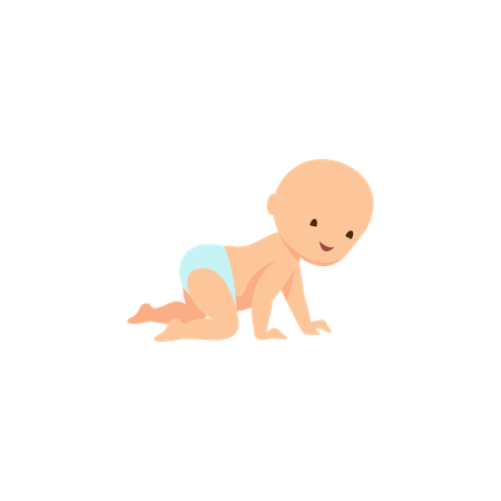 Glücklich lächelndes Baby  Illustration