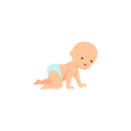 Glücklich lächelndes Baby  Illustration