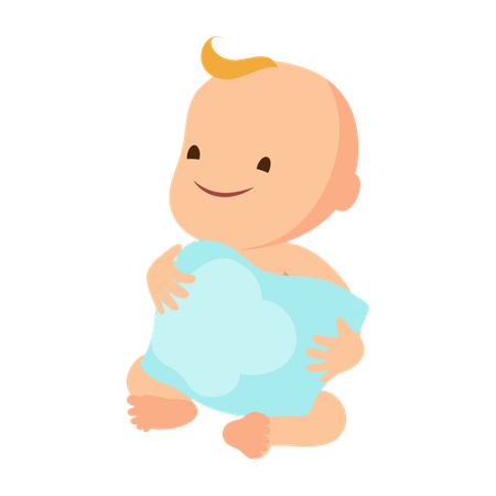 Glücklich lächelndes Baby  Illustration