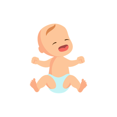 Glücklich lächelndes Baby  Illustration