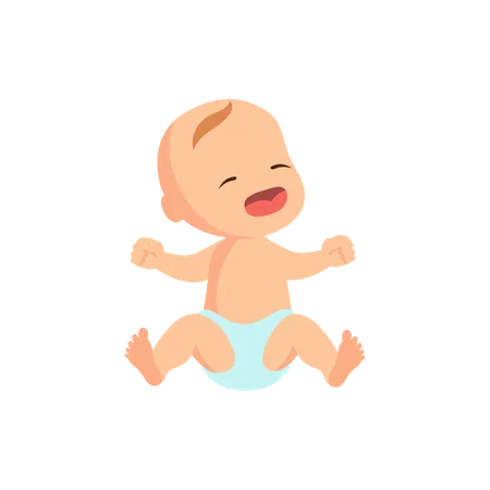 Glücklich lächelndes Baby  Illustration