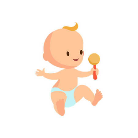 Glücklich lächelndes Baby  Illustration