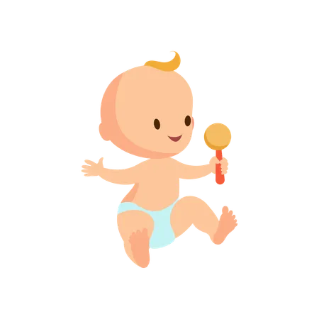 Glücklich lächelndes Baby  Illustration