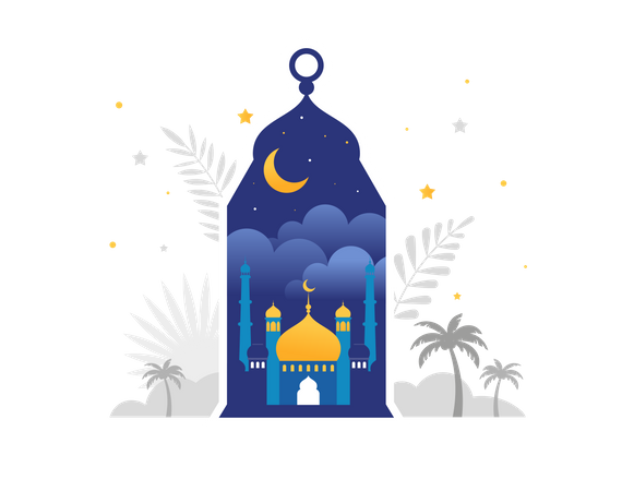 Fröhlichen Ramadan  Illustration