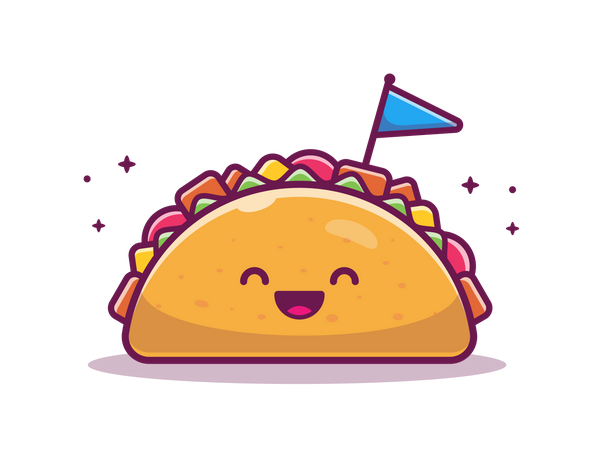 Glücklicher Taco  Illustration