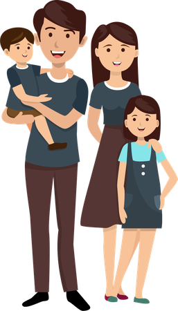 Glückliche Familie  Illustration