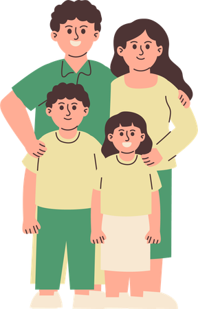 Glückliche Familie  Illustration