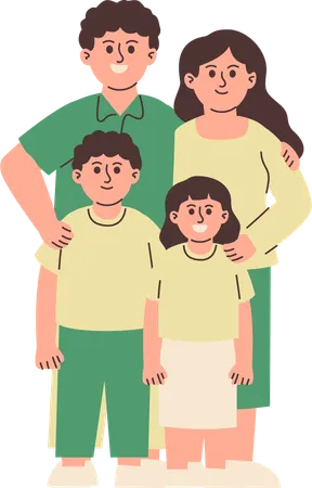 Glückliche Familie  Illustration