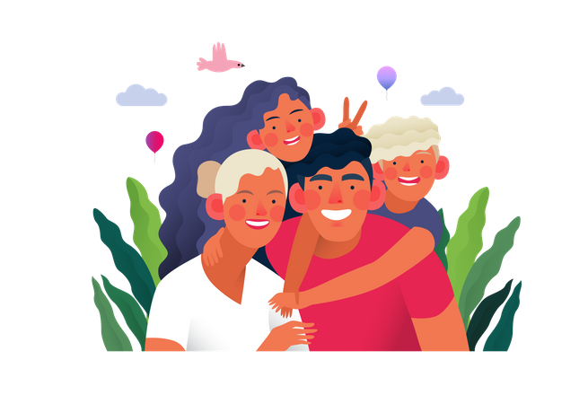 Glückliche Familie  Illustration