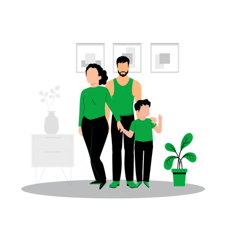 Glückliche Familie  Illustration