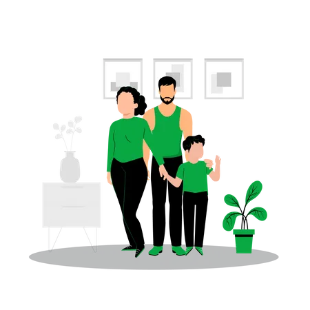 Glückliche Familie  Illustration