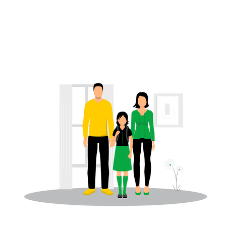 Glückliche Familie  Illustration