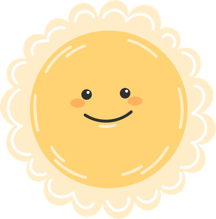 Fröhliches Sonnen-Emoji  Illustration