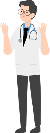 Glücklicher Doktor  Illustration