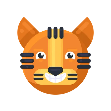 Glücklicher Tiger  Illustration