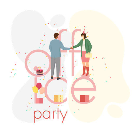 Glückwünsche zum Geburtstag eines Mitarbeiters  Illustration